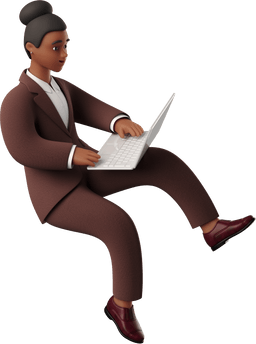 business-3d-seated-black-businesswoman-working-on-laptop.png